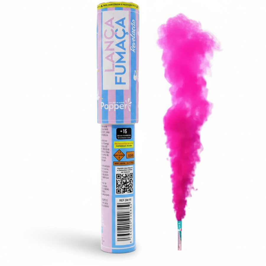 Fumaça Chá de Revelação Rosa ou Azul Popper