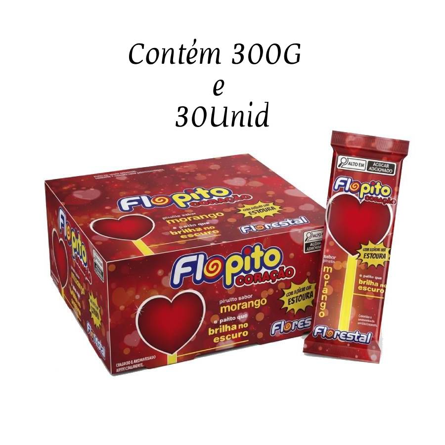 PIRULITO FLOPITO CORAÇÃO COM AÇÚCAR EXPLO...
