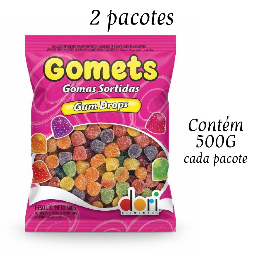 Kit 2 Pacotes Jujuba Gomets Sino 500g Sor...