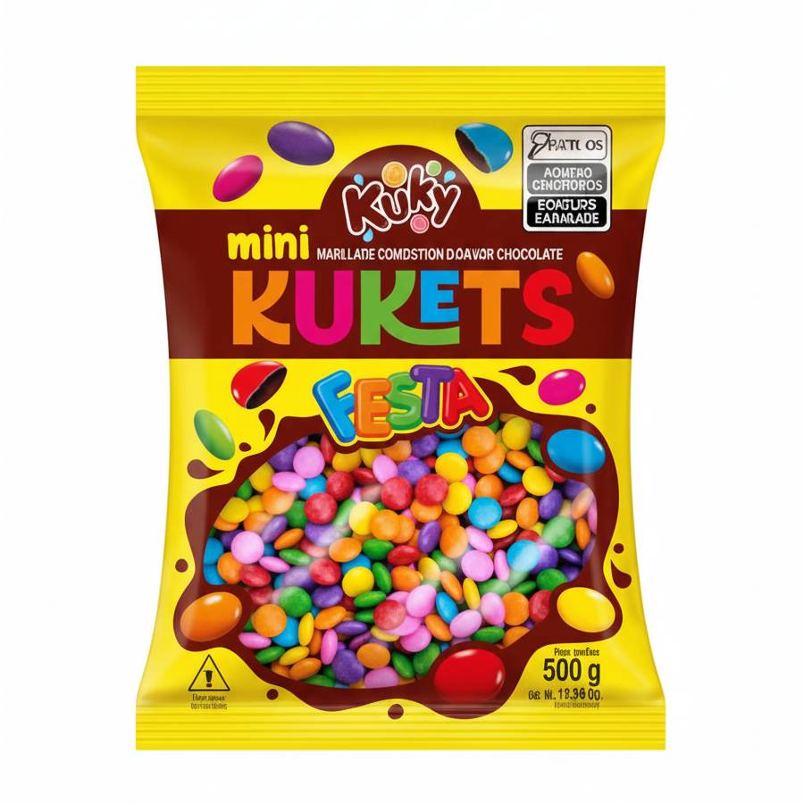 Confete de Chocolate KUKETS MINI FESTA SO...