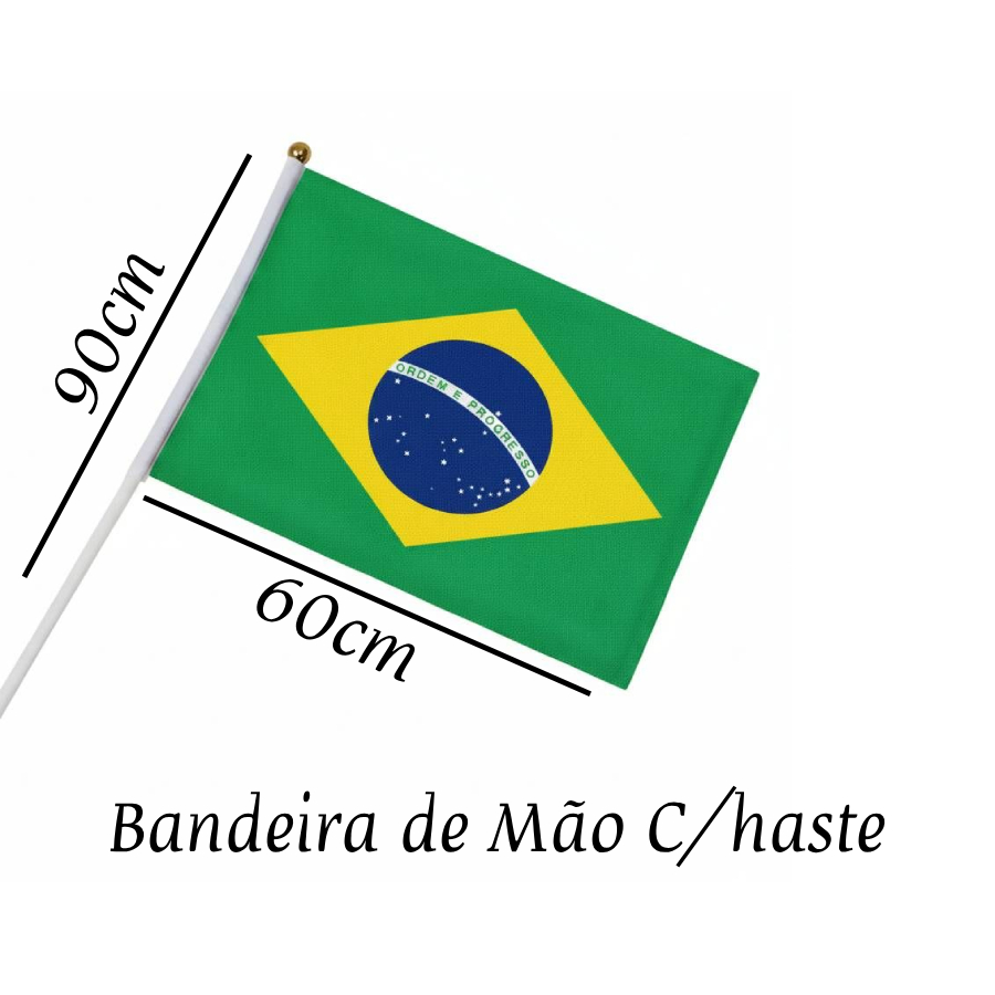 Bandeira de Mão com Haste 60 x 90 cm