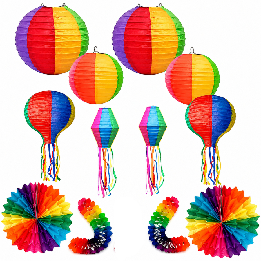 KIT DECORAÇÃO FESTA JUNINA 12 PEÇAS 