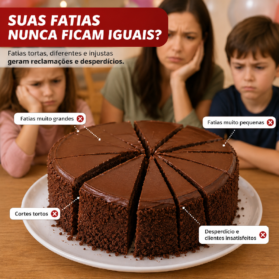 Fatia Certa Marcador Cortador Bolo Fatias...