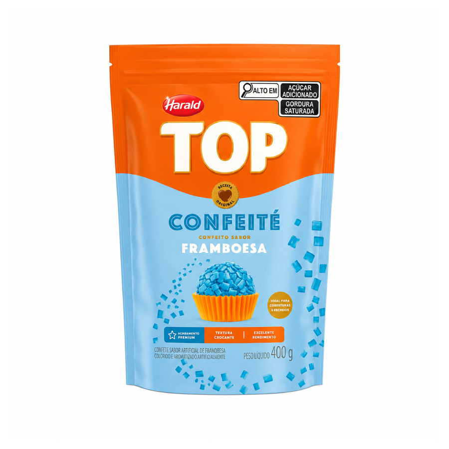 Top Confeité Sabor Framboesa Macio Gourme...