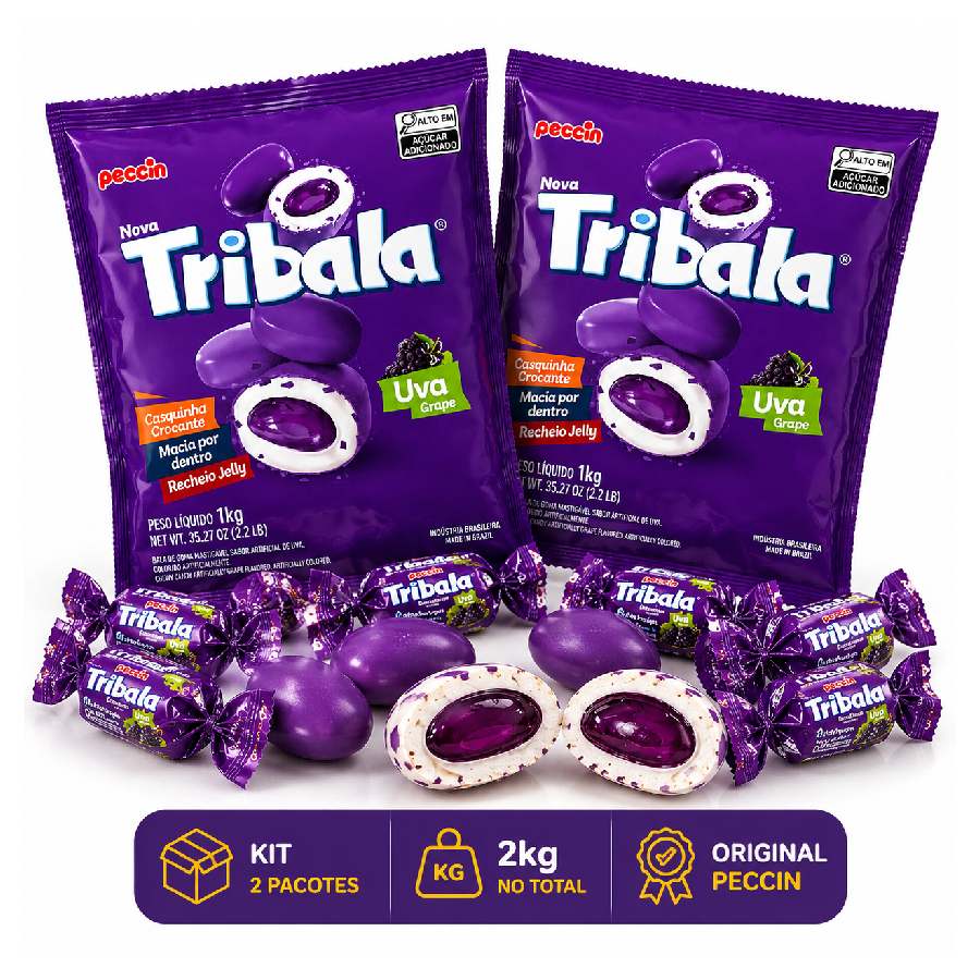 Bala Tribala Uva Kit 200 Balas Original P...