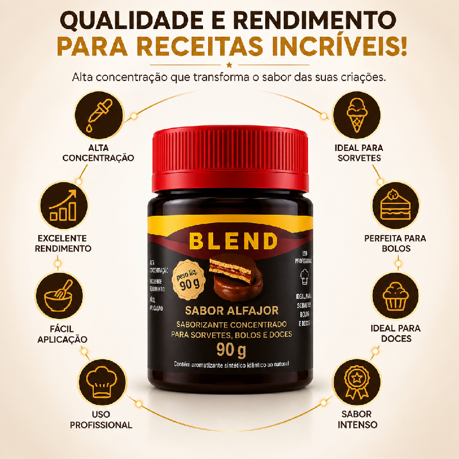 Pasta Blend Alfajor 90g Concentrada Para ...
