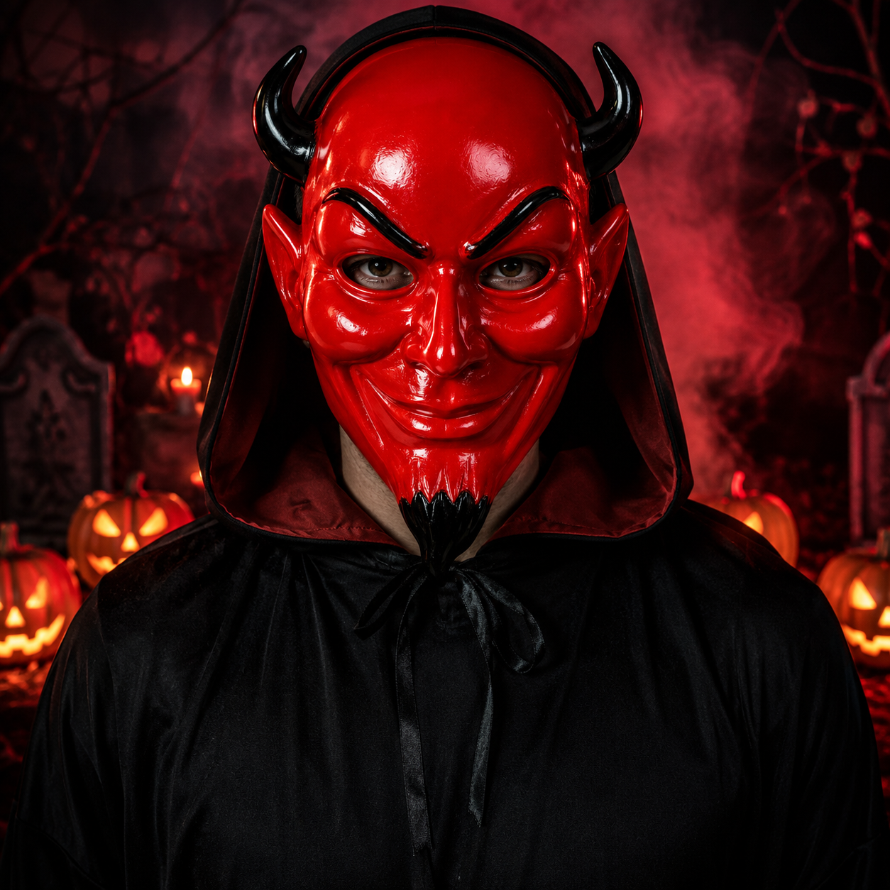 Máscara Diabo Capeta Halloween Carnaval F...