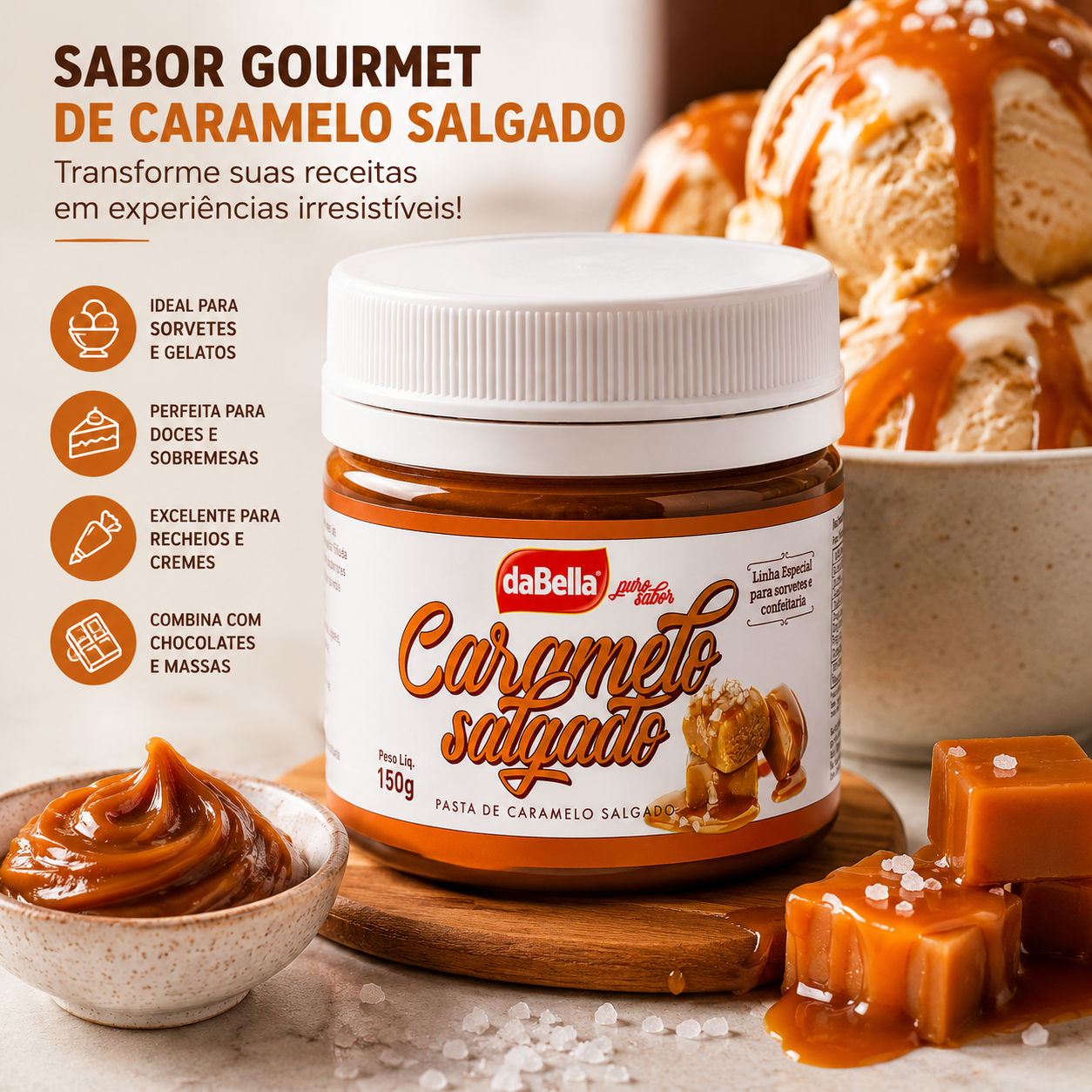 Pasta Saborizante Caramelo Salgado Confei...