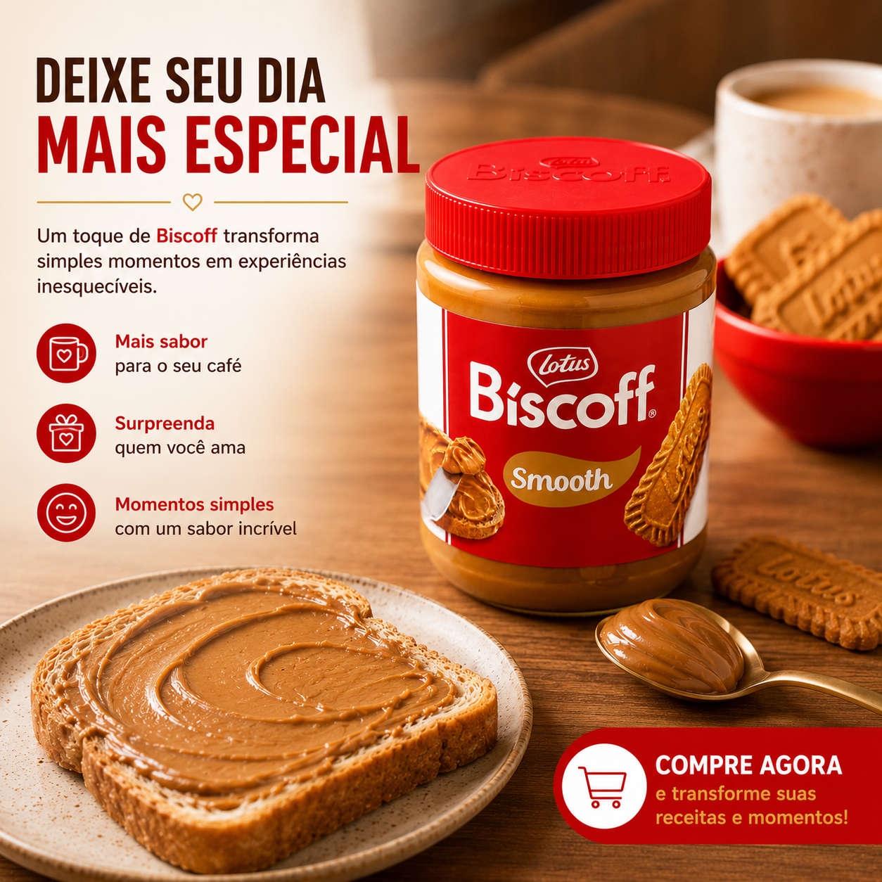 Biscoff Creamy Creme Biscoito Caramelizad...