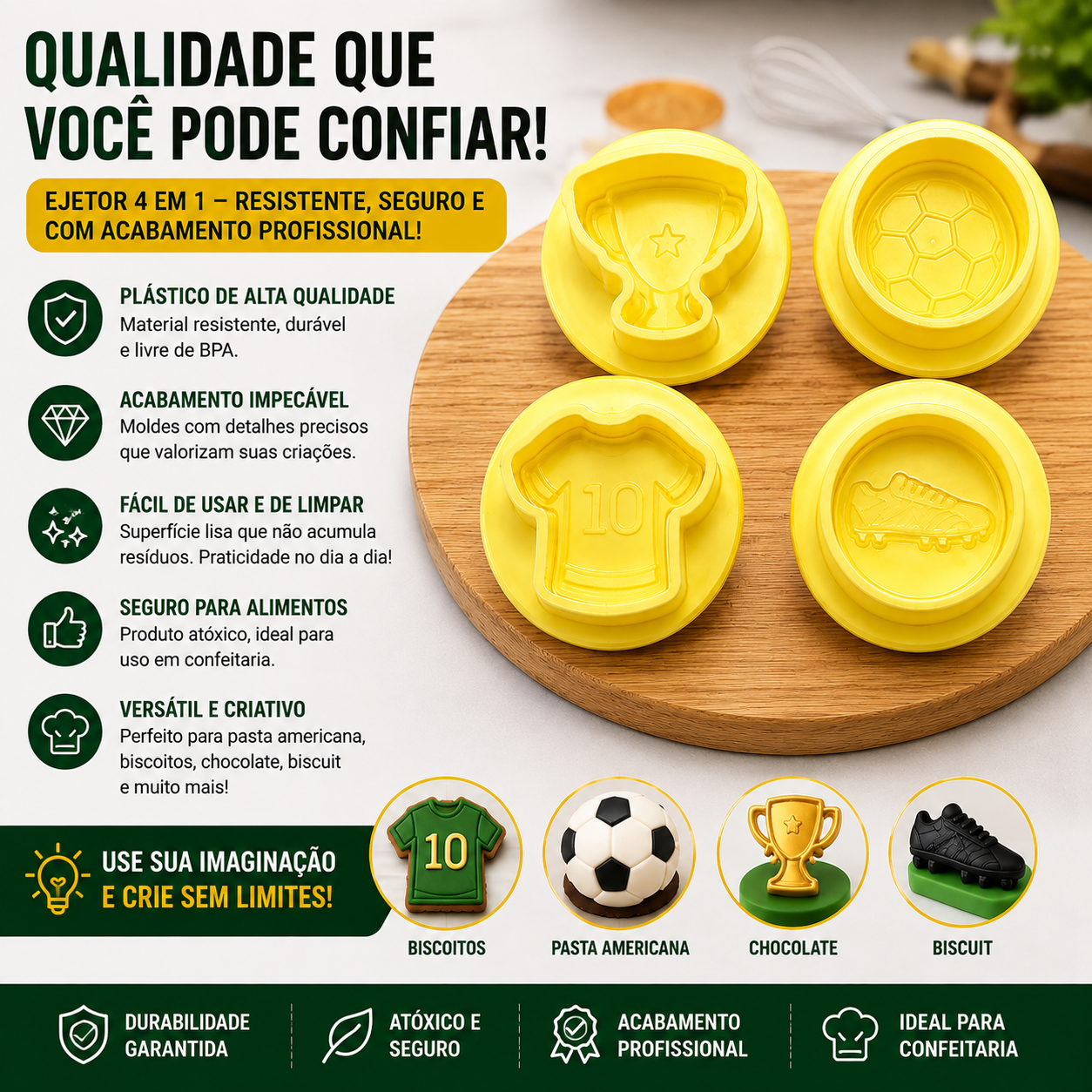 Molde Ejetor Max Futebol Confeitaria Doci...