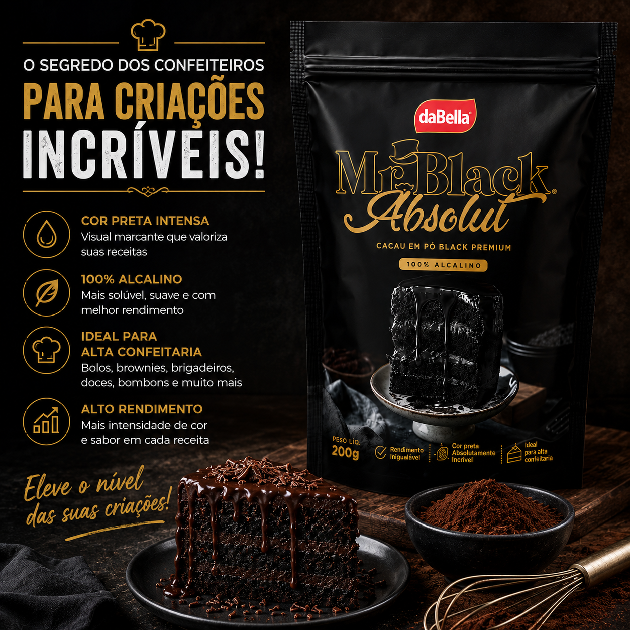 Mr Black Absolut Cacau Black Premium Alta...