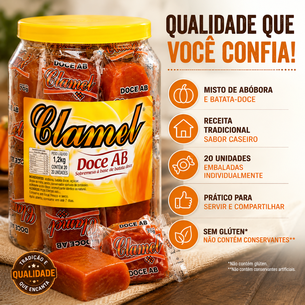 Doce AB Abóbora Batata Doce Tradicional  ...