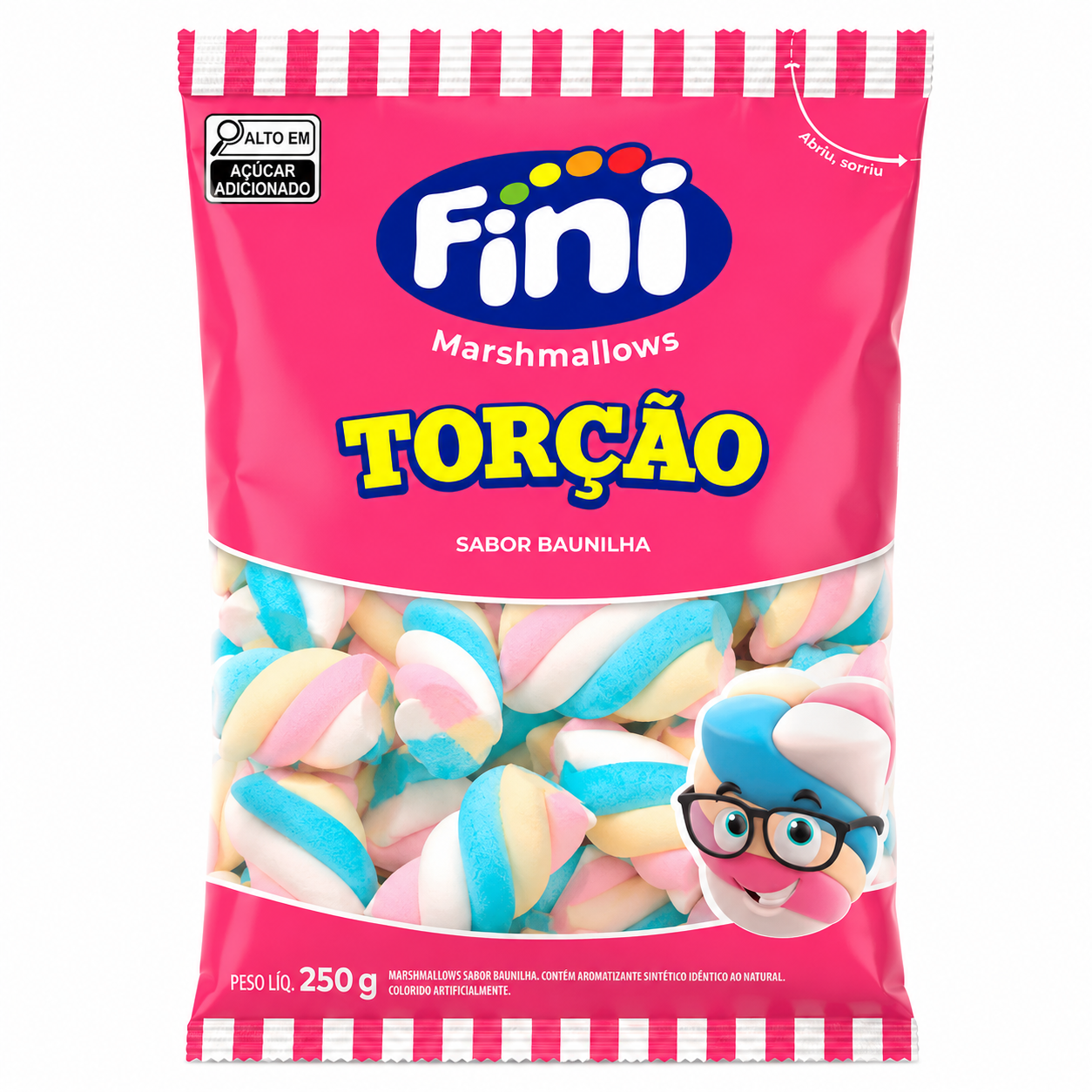Marshmallow Colorido Torção Twist Baunil ...