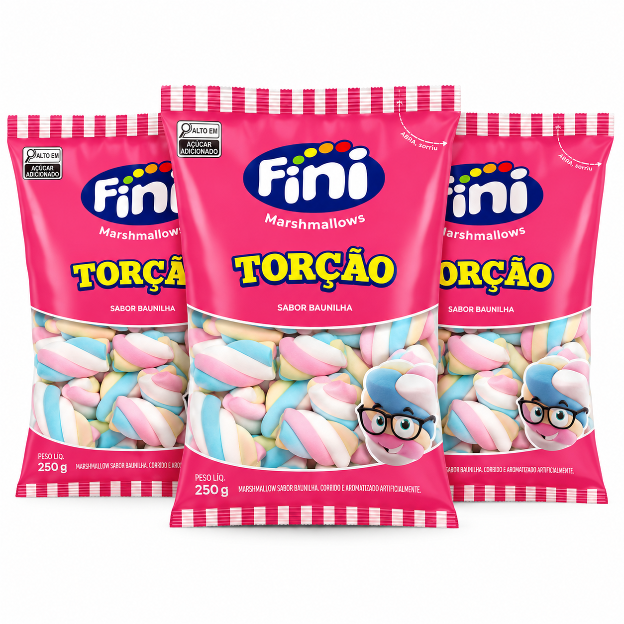 Kit 3 Marshmallow Colorido Torção Twist B...