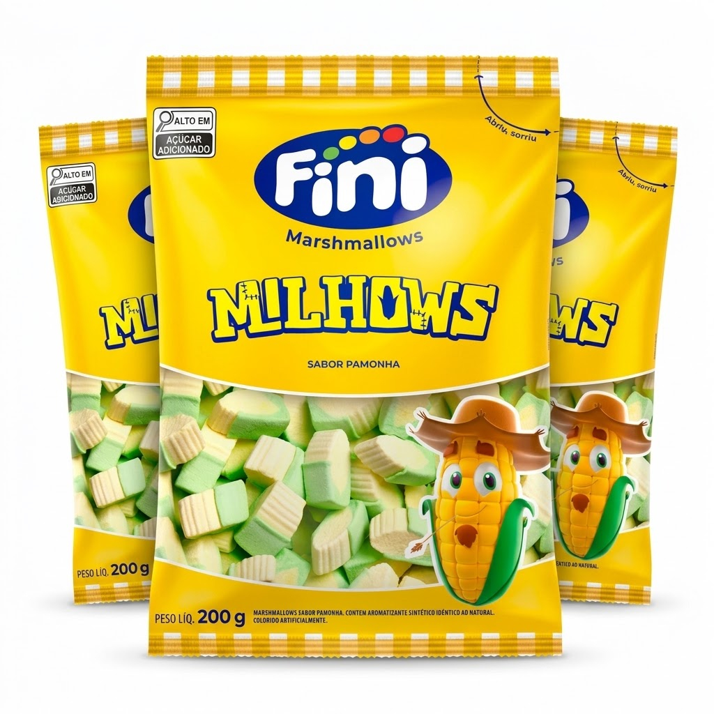 Kit 3 pacotes Marshmallow Milhows Pamonha...