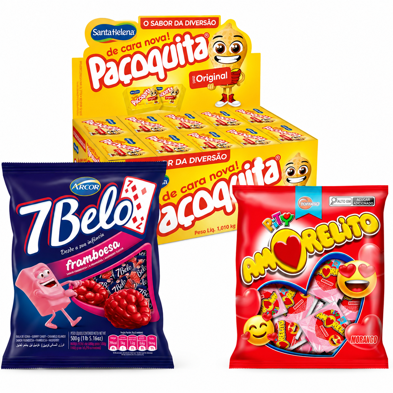 Kit Doces 7 Belo Paçoquita Amorelito Fest...