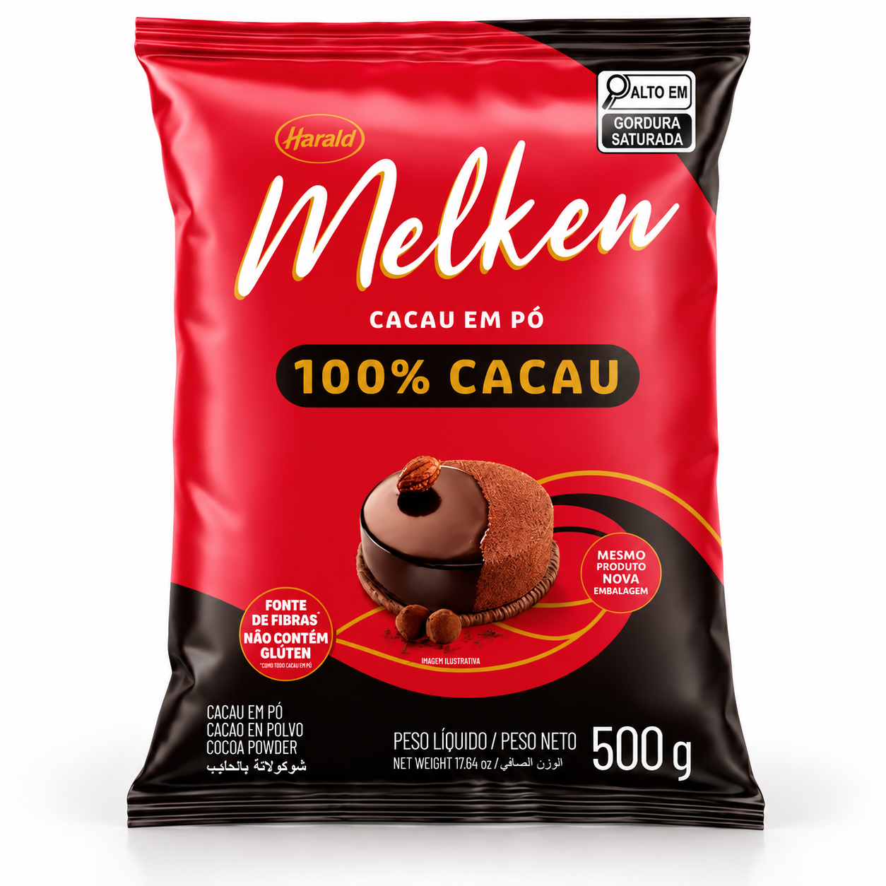 Cacau Em Pó 100% Melken 500g Ideal Para C...