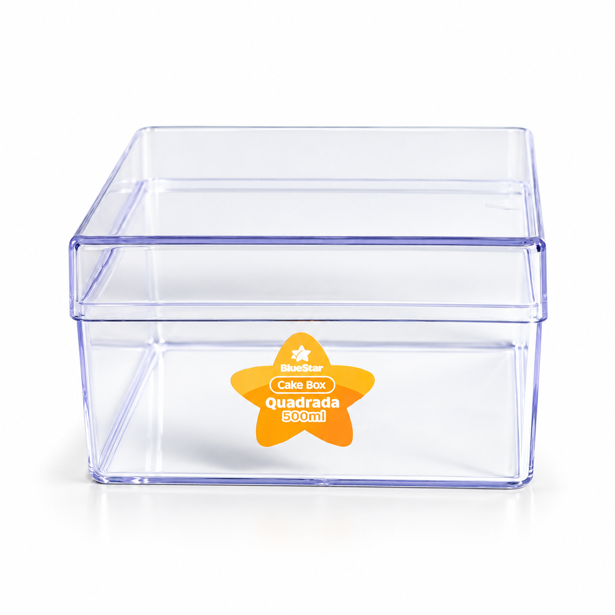 Cake Box Quadrada 500ml Transparente Com ...