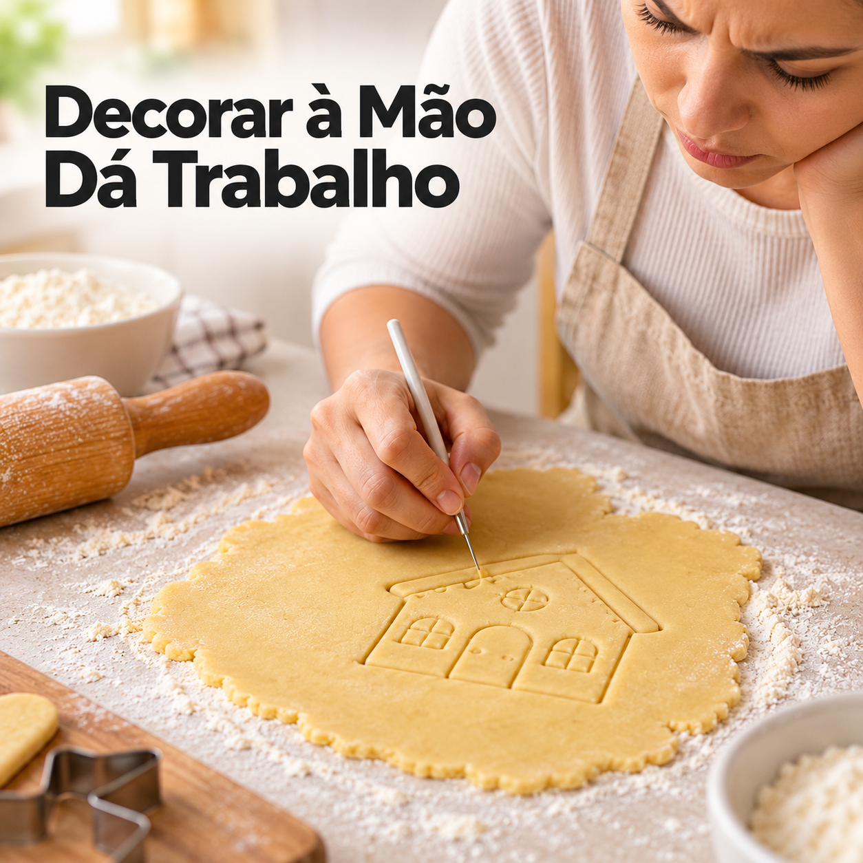Cortador De Biscoito Casinha Com Carimbo ...