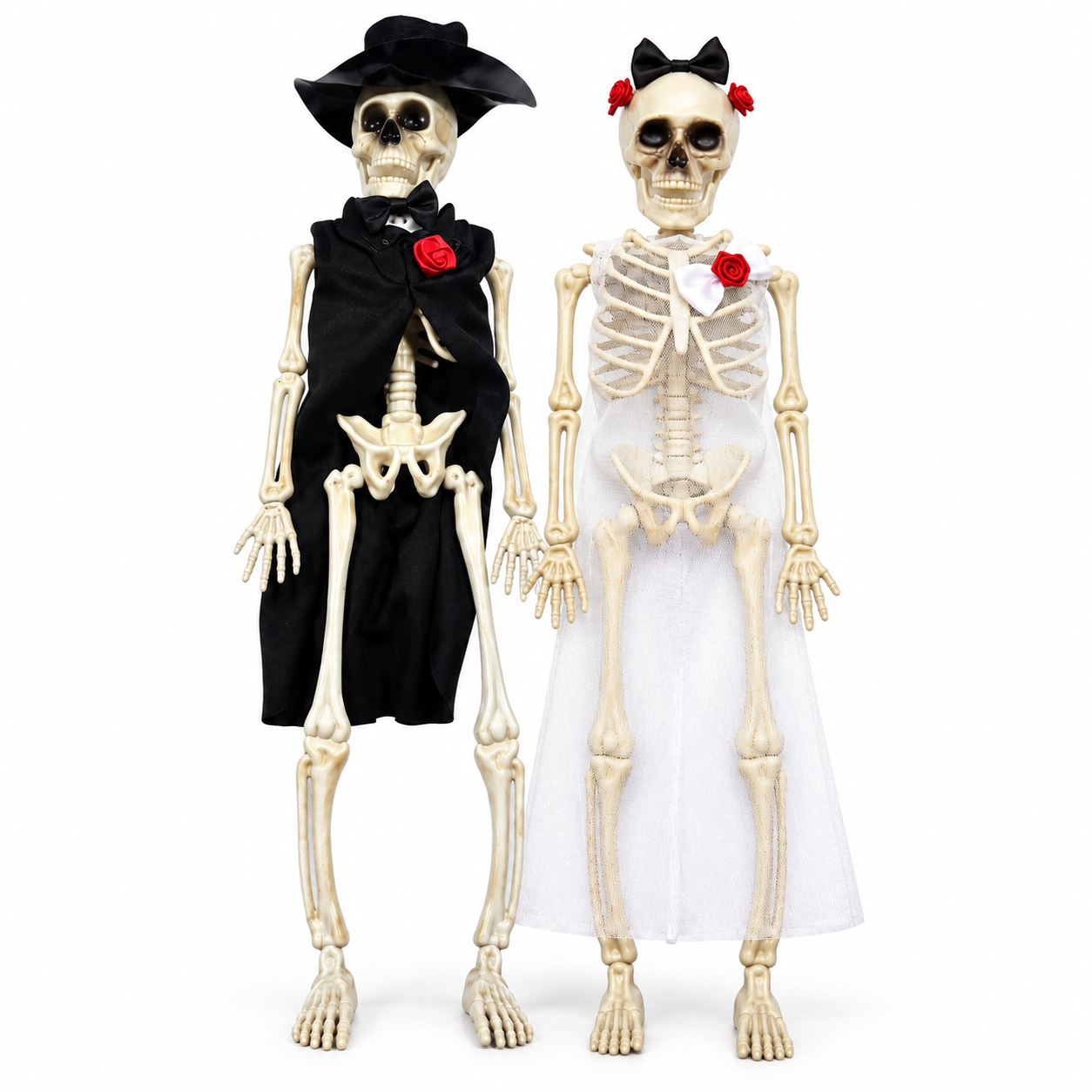 Kit Esqueleto Noivos Halloween Casal Deco...