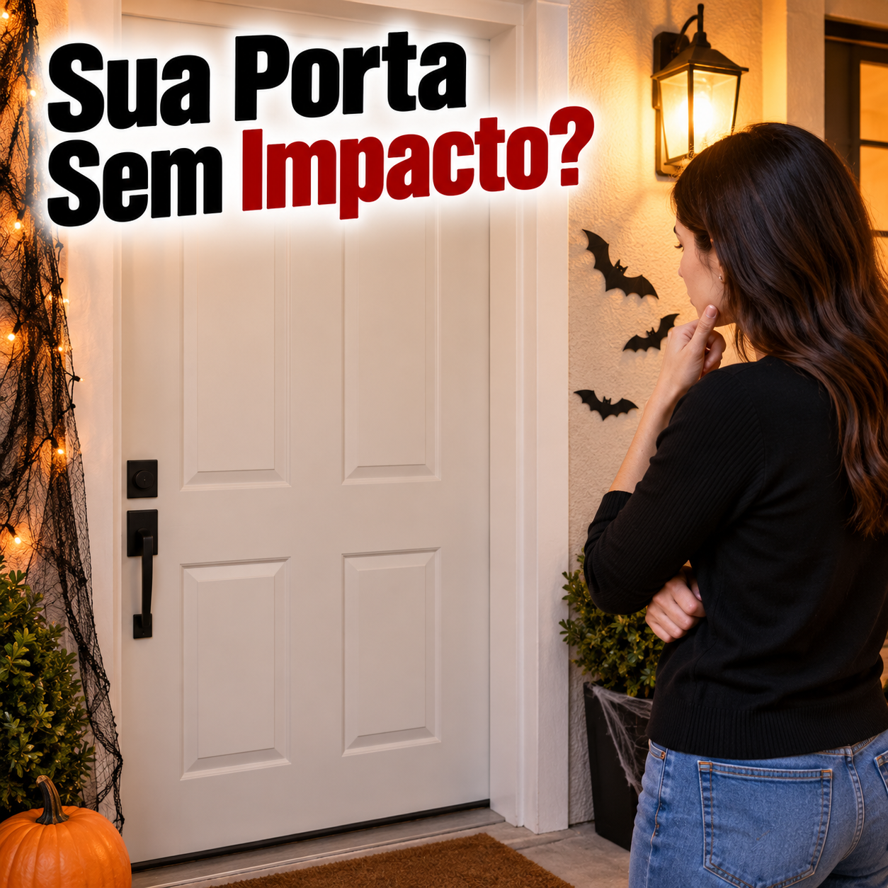 Enfeite Porta Caveira YDH Com LED Vermel ...