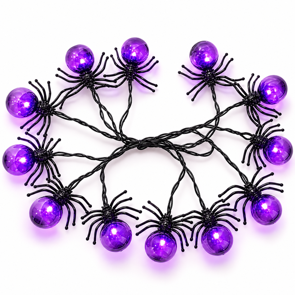 Cordão Led Decoração Halloween 10 Aranhas...
