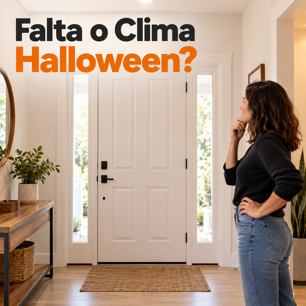 Cortina Halloween Laranja e Preta 1x2m