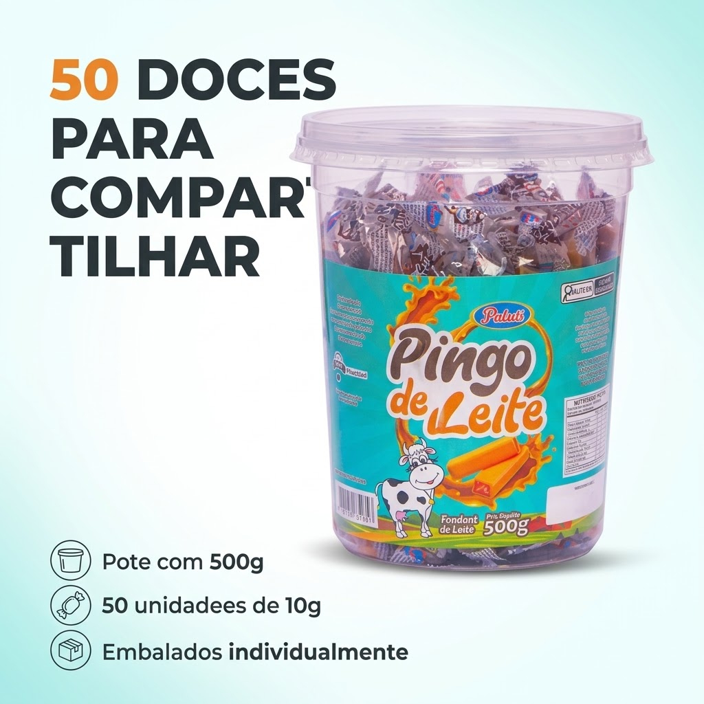 Pingo De Leite Paluti Fondant Pote 500g c...