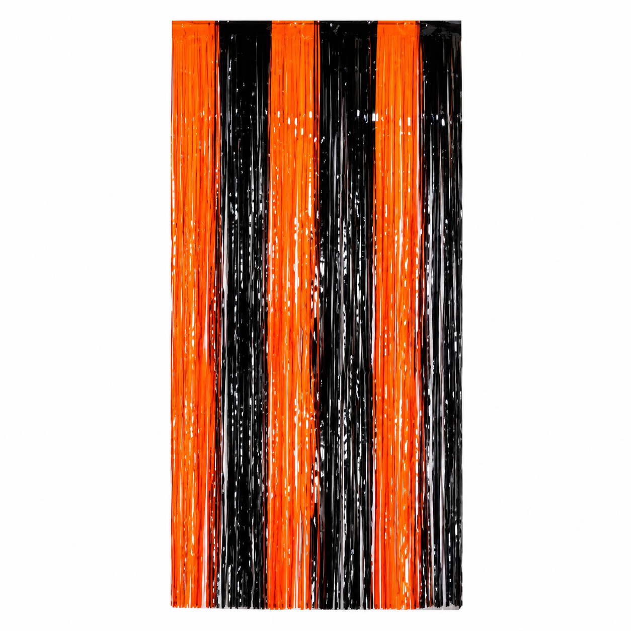 Cortina Halloween Dupla Laranja e Preto 1x2m
