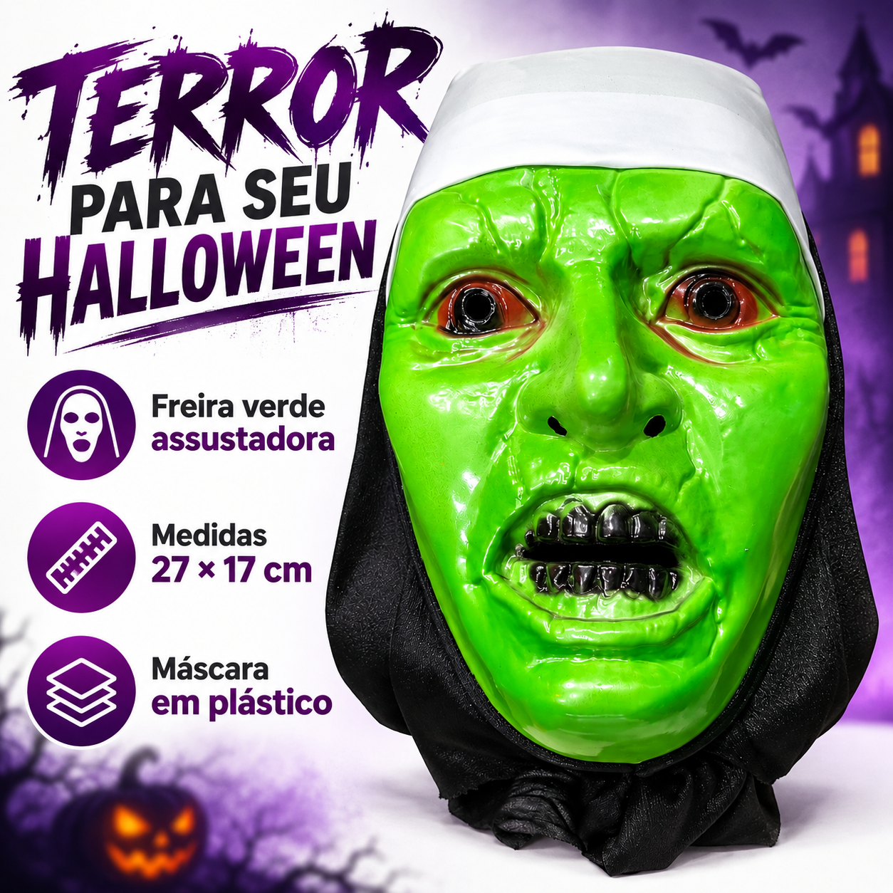 Máscara Terror A Freira Halloween Fantas ...