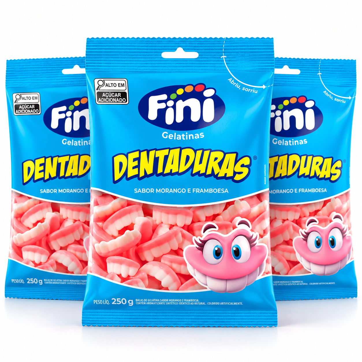 Kit 3 Gelatinas Fini Dentaduras 250g Mora...
