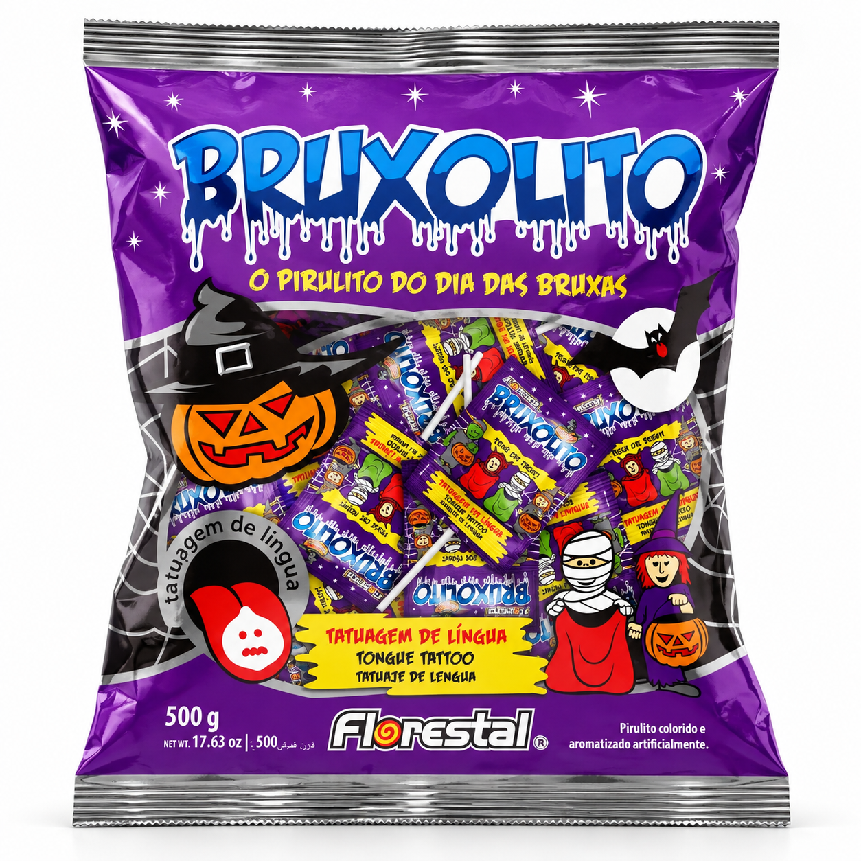Pirulito Bruxolito Florestal 50 Un 500g T...