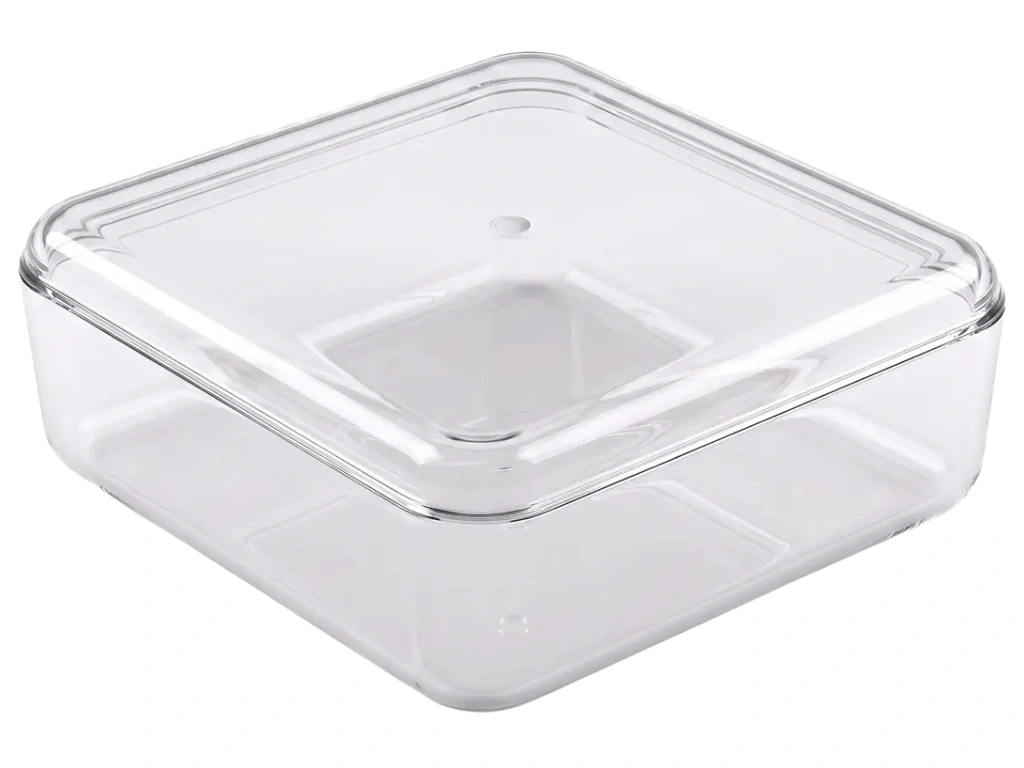 CAKE BOX CRISTAL QUADRADA C/ TAMPA (4 L)