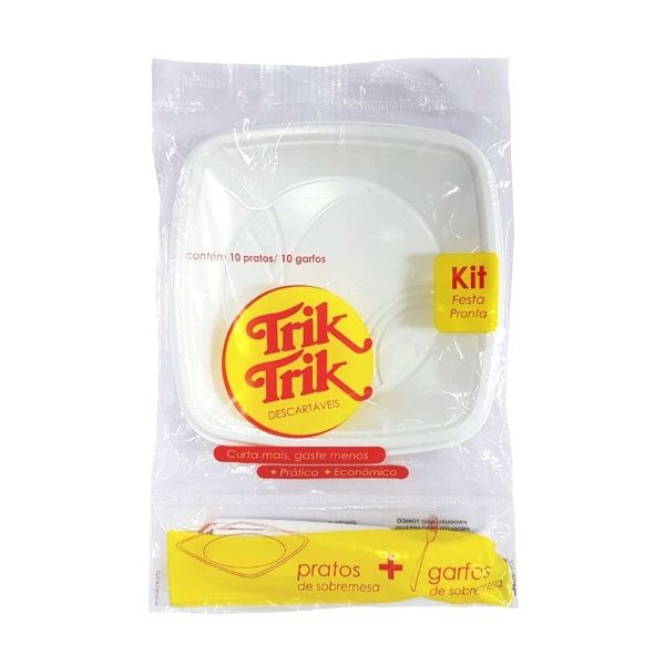 Kit Festa Pronta Branco com 10 Unidades –...