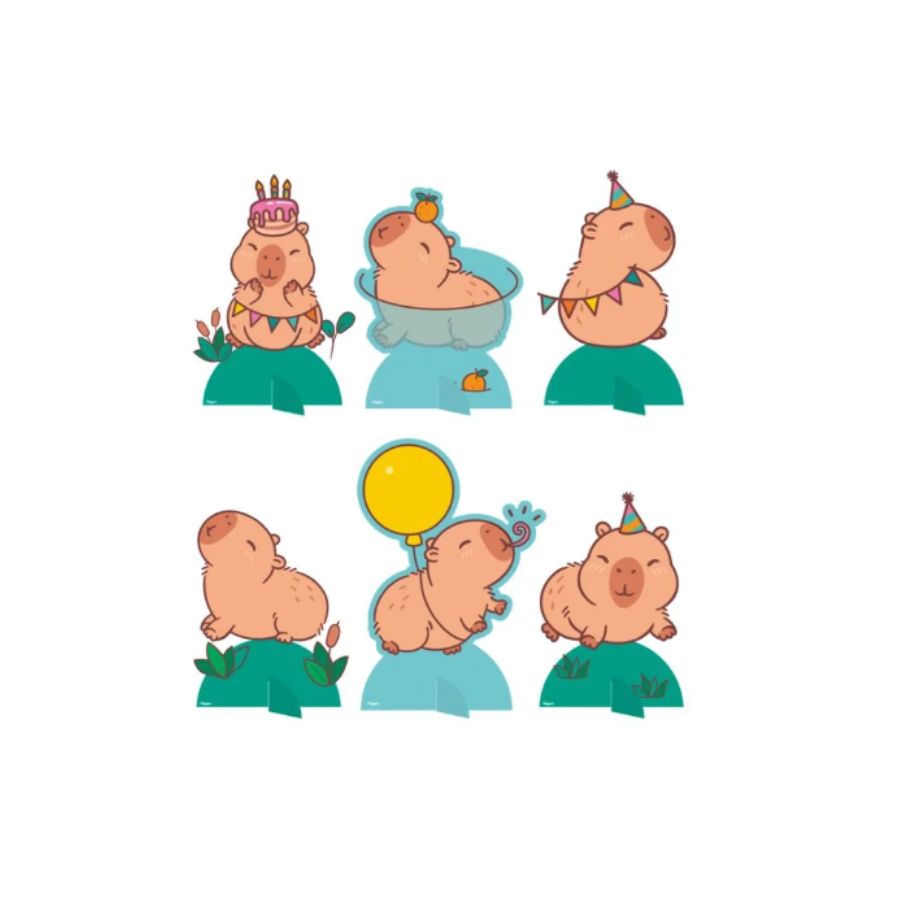 Decoração de Mesa Cenário Capivara – 6 Un...