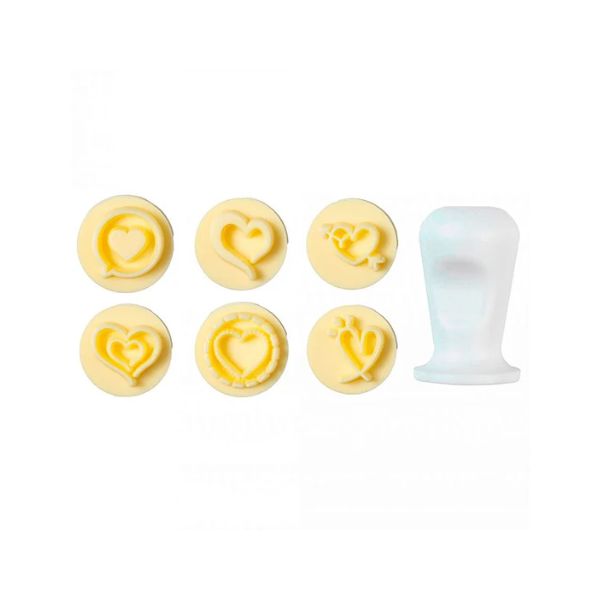Kit Carimbos Corações Amarelo (2 cm) C/6 ...