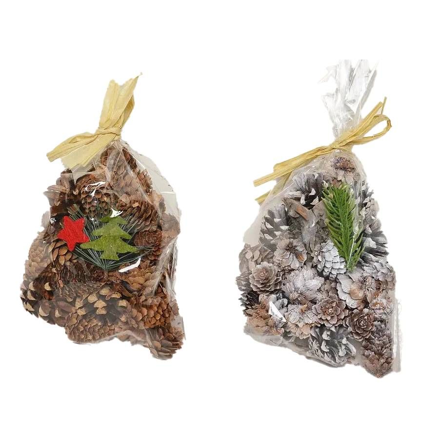 ENFEITE PINHAS – 20CM X 13CM X 8CM