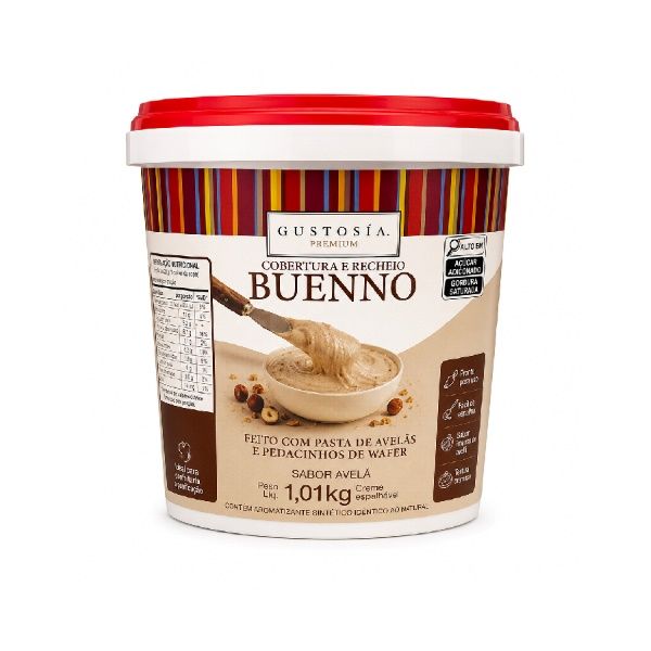 Cobertura Recheio Bueno Avelã 1,01kg Crem...