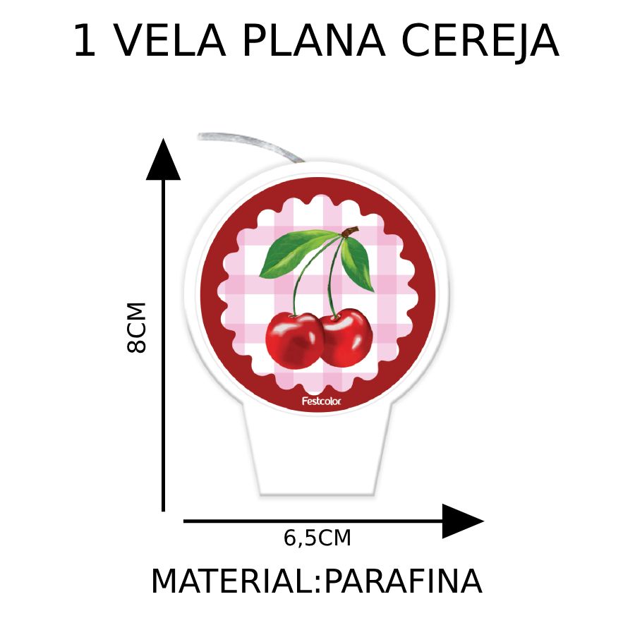 Vela Plana Cereja – Festcolor