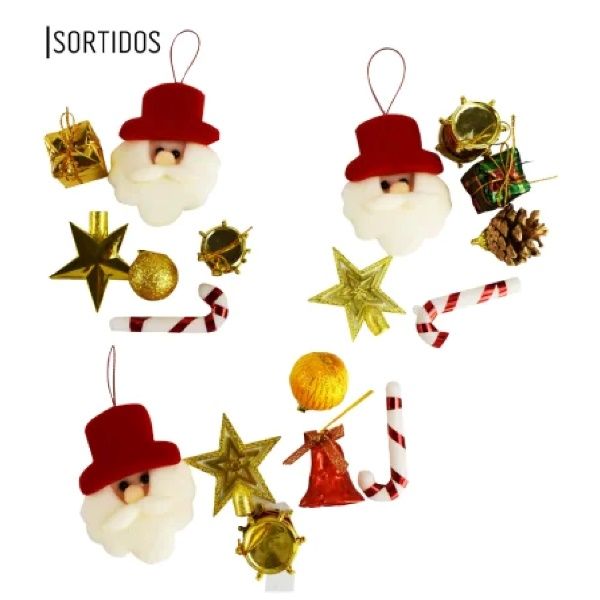 Kit Pingentes Natalinos 5cm  6 Unidades (...