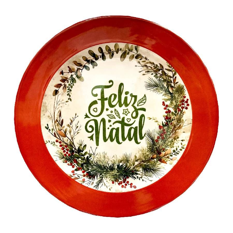 Prato de Melamina Redondo Jantar Guirland...