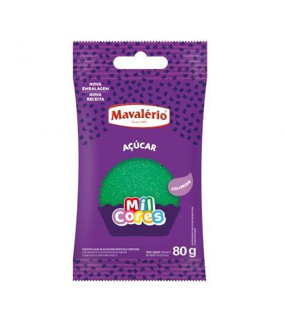 Açúcar Colorido Verde 80g – Mavalério