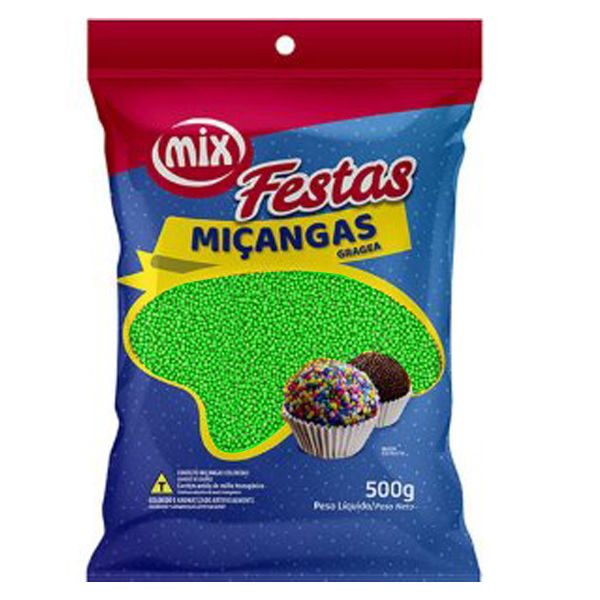 Confeito Miçanga Verde 500g – Mix Confeito Miçanga Verde 500g – Mix