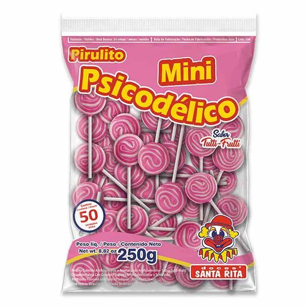 Pirulito Mini Psicodélico Rosa – Pacote c...