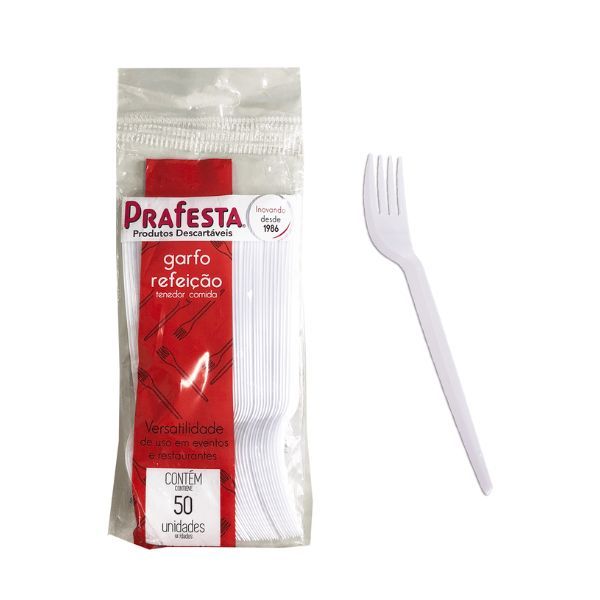 Garfo para Refeição Premium – Branco – Pa...