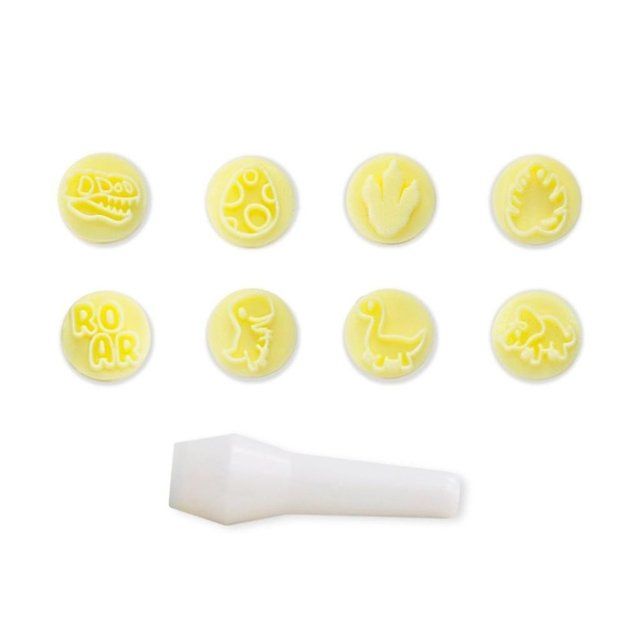 Kit Carimbos Dinossauros Amarelo (1 cm) C...