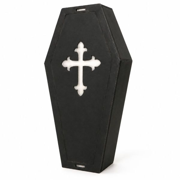Caixão Halloween Preto Gigante 60x30cm De...