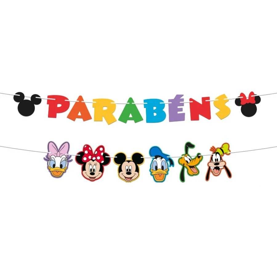 Faixa Parabéns Mickey e Amigos – 01 Unidade