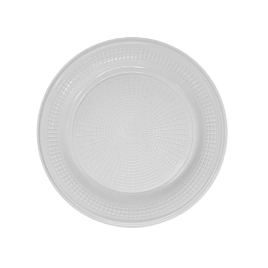 Prato Biodegradável 25 cm Branco com 10 U...