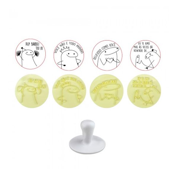 Kit Carimbos Flork 5cm Amarelo C/5 Peças ...